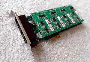 Atcom AXE400PL-40 4 Port Analog PCI-E Asterisk Low Profile Card with 4 FXS 0 FXO - Picture 1 of 1