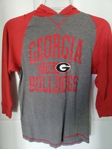 Boys Georgia Bulldogs Knights Apparel Gray Long Sleeve Hooded Sweatshirt Sz. 6/7 - Picture 1 of 7