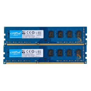 2pcs Crucial 4GB 2Rx8 PC3-12800U DDR3L 1600Mhz DIMM CL11 Desktop Memory RAM 8#65 - Picture 1 of 7