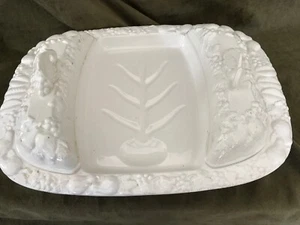 Alte Vintage Arnart Creation Japan beheizte Platte bedeckt Beilagen weiß 16" - Bild 1 von 10