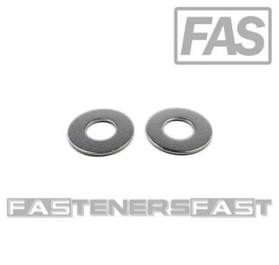 FC CHROMELINE (25) 1/2" Chrome 18-8 Stainless Steel Flat Washer 1-1/4 OD - Chrome Flat Washers