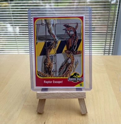Vintage Kenner Jurassic Park Collector Card - #12 Velociraptor - Raptor Escape  - Image 1 of 2