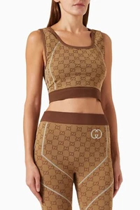 Gucci Women’s GG BrownTop (Not Leggings) Size Large - RRP £1000 - Picture 1 of 4