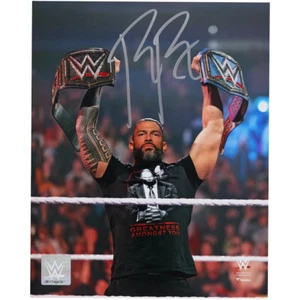 Roman Reigns WWE Signed Autographed 16" x 20" Raising Titles Photograph Picture - Picture 1 of 1