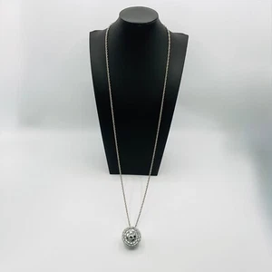 Discokugel Halskette Hippie Retro 70er silberfarben Kette Forever 21 verspiegelt - Bild 1 von 9