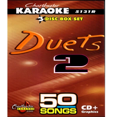 DUETS#2 KARAOKE CHARTBUSTER VOL-5131 CD+G NEW IN BOX CASE 3 DISC SET w/SONG LIST - Image 1 of 4