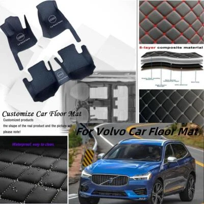 For Volvo C S V XC Car Floor Mats All Weather Carpets Pu Leather Custom Mats Foto 1 de 4