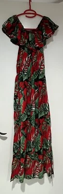 PRIYA платье длиной оборки макси красный платье женщин размер 36 (США S-M) - Изображение 1 из 4