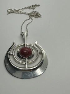 David Andersen Sterling Ship of good fortune Silver Necklace  Norway Norwegian - Picture 1 of 7