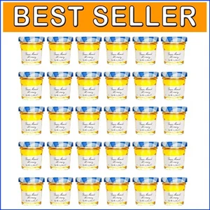 Kosher Honey Mini Jars Gift Set - 30 x 1 OZ Individually Packaged Treats - Picture 1 of 3