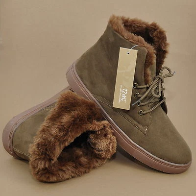 TZ&YG Herren Boots HighTop Schuhe mit Warmfutter Braun (Shallow Coffee) YG213-9708