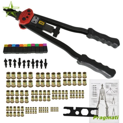 Kit de pistola de tuercas de remache de 16" herramientas de ajuste de tuercas herramienta de ajuste de tuercas remachadora ciega manual EE. UU. Foto 1 de 4