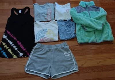 Girls Youth Air Jordan / Fila & More Mix Clothing 8 pieces Size Large and XL - Imagem 1 de 4