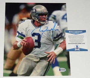 RICK MIRER AUTOGRAPHED 8X10 COLOR PHOTO (SEATTLE SEAHAWKS) - BECKETT COA!  - Picture 1 of 1