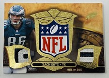 2013 Zach Ertz Topps Triple Threads 1/1 NFL Shield Patches Card