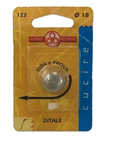 DITALE IN METALLO PER CUCIRE SARTORIA PROTEZIONE DITA DA AGHI SPILLI DIAMETRO 18 - Imagen 1 de 1