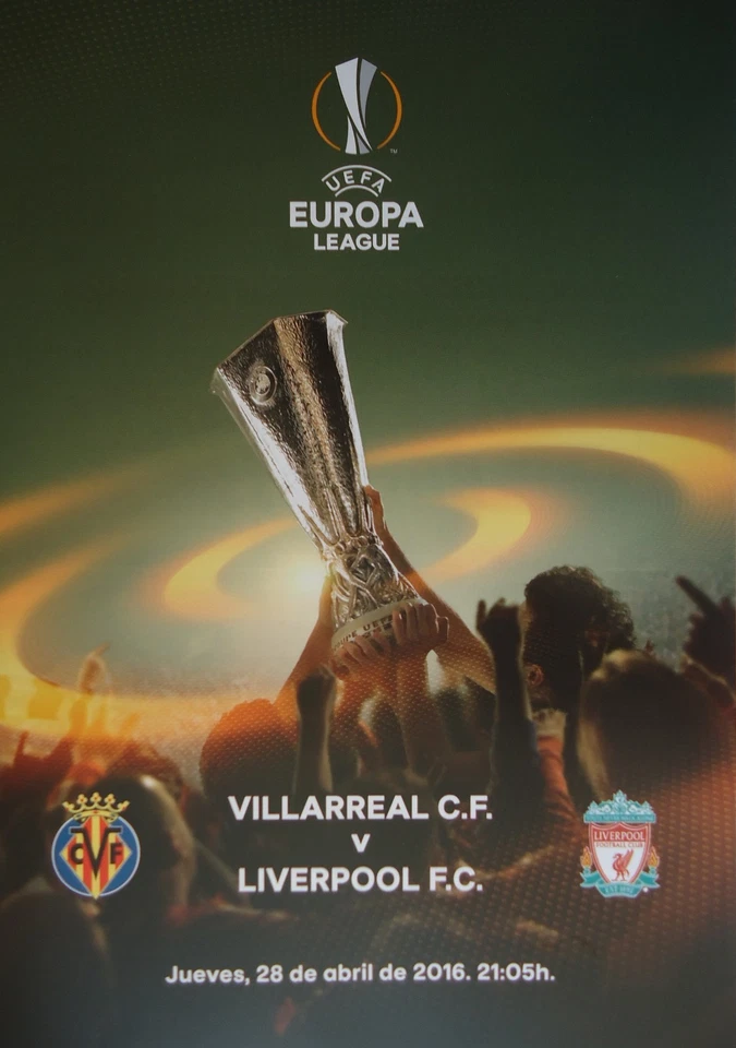 official Programme UEL 2015/16 Villarreal C.F. vs Liverpool FC - Image 1 of 1