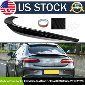 For Mercedes C238 E400 E450 Coupe 17-19 Rear Trunk Spoiler Boot Wing Carbon Look - Picture 1 of 12