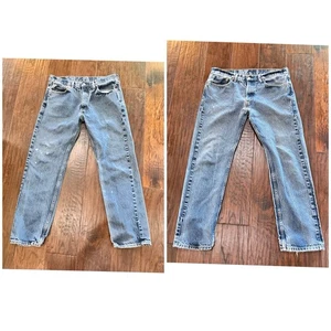 Lot Konvolut 2 Paar Vintage Levis 505 Distressed 90er Y2K Thrashed Jeans 36x30 - Bild 1 von 24