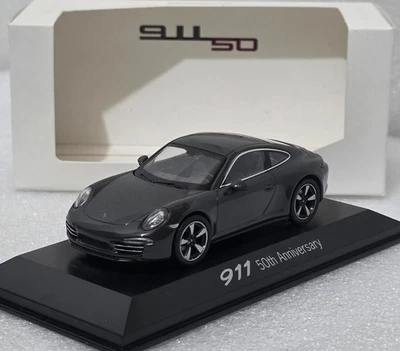 Porsche 911 (991) 50th Anniversary 2014 Graphite Grey 1:43 Welly MAP01999113 (16 - Image 1 of 4