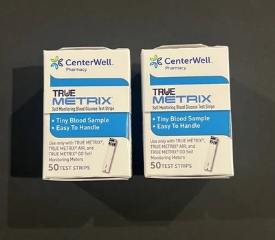 CenterWell True Metrix 100 Diabetic Blood Glucose Test Strips Expires 04/23/2026 - Image 1 of 4
