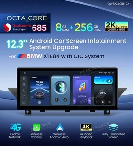 XTRONS QWBX24CIB12X1 AUTORADIO GPS BMW X1 E84 CIC Android 14 WIFI 4G Snapdragon - Imagen 1 de 19