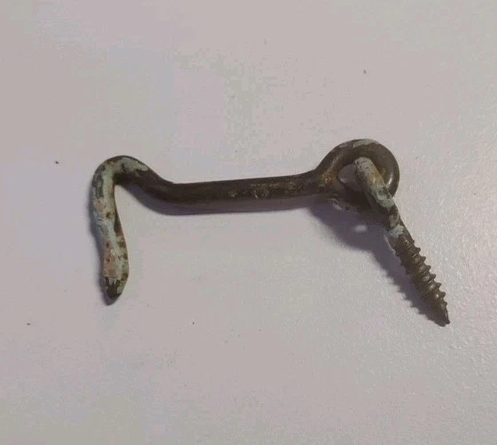 VTG Antique Rustic 2" DOOR LOCK SWING DROP HOOK Latch Cabinet Barn Gate Shutter - Image 1 of 1