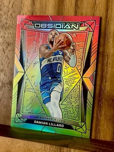 2023-24 Panini Obsidian #44 Damian Lillard Electric Etch Reggae /75 - Picture 1 of 3