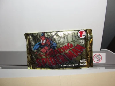 Tarjetas coleccionables The Amazing Spider-Man primera edición 1994 paquete de 8 cartas sin abrir Foto 1 de 3