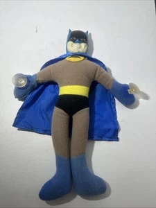 VINTAGE 13 1/2" BATMAN PLÜSCHPUPPE Fenster klammern Kunststoff Gesicht RETRO SPASS EUC selten - Bild 1 von 4