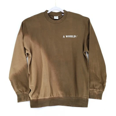 Sudadera Jack & Jones Para Hombre Marrón Tie Dye Algodón Polar A World Crew Talla M Foto 1 de 4