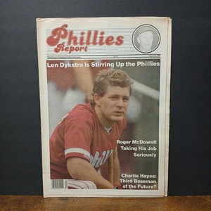 Periódico Philadelphia Phillies Report 1989 vintage, Lenny Dykstra - Imagen 1 de 2