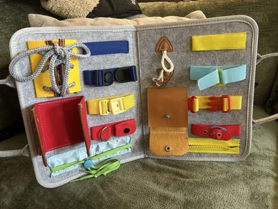 Busy Board Sensory/Fine Motor Skill Development Toy In case (A++ Condition) - Image 1 of 4