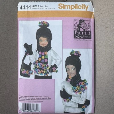 Simplicity Sewing Patterns 4444: 3 Sizes Miss & Child Hat & Mittens + Scarf, New - Image 1 of 4