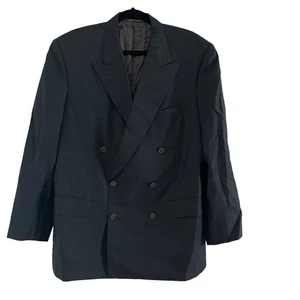 Ermenegildo Zegna Barney's Charcoal Gray Double Breasted Sport Coat Blazer 44S - Picture 1 of 16