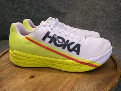 HOKA One One Rocket X Running Shoes White/Yellow Men's Size 13 1113532 WEPR - Image 1 of 4