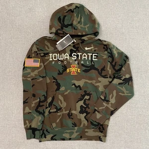 Nike On Field Mens Small Iowa State Cyclones USA Military Camo Hoodie New - Picture 1 of 11