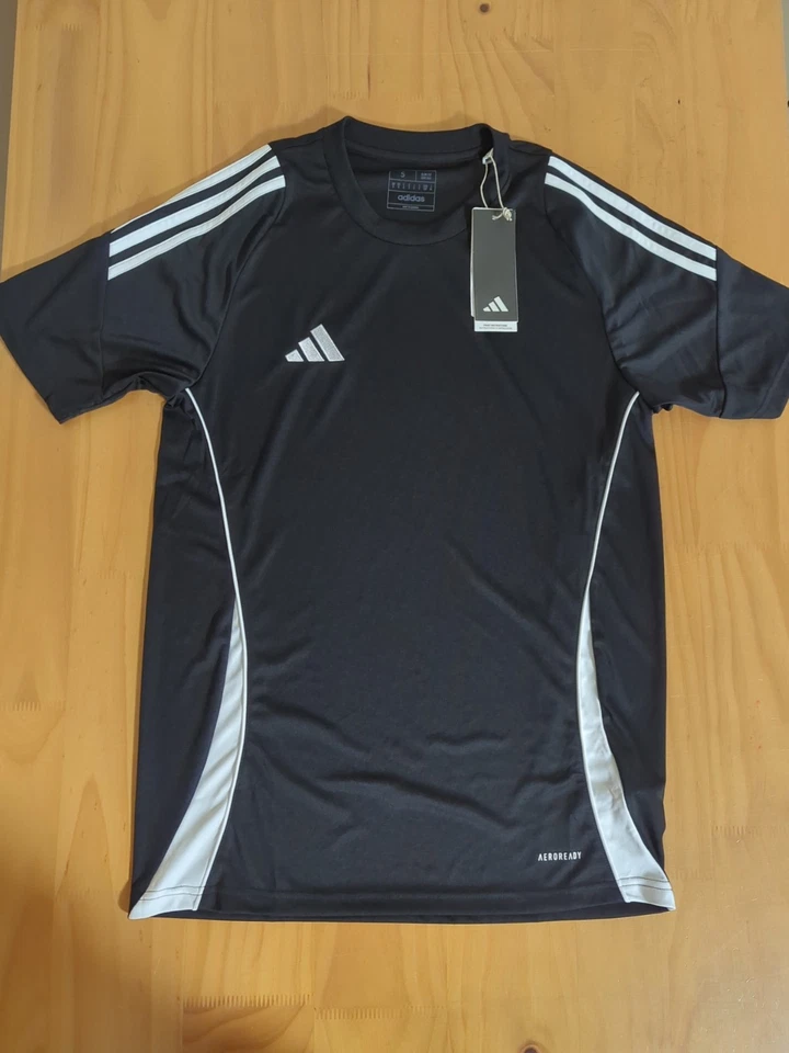 Adidas IJ7676 Men's Small - Tiro 24 3-Stripes Soccer Jersey Black/White