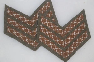 BRITISH CANADIAN WW1 1914 STYLE ARMY SERGEANT'S RANK STRIPES BD BATTLEDRESS - Picture 1 of 1