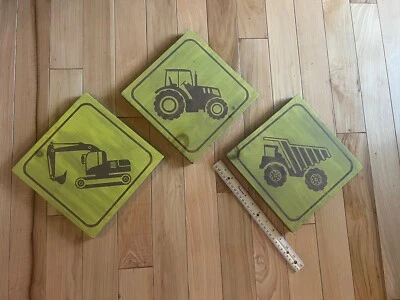 Letreros de madera para construcción/granja para habitación de niños Foto 1 de 2