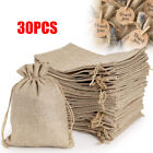 30pcs Linen Sack Drawstring Jute Gift Bags Wedding Party Favor Candy Xmas Pouch