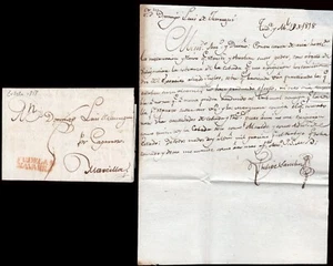 Navarra - Prefilatelia - Tudela PE 14 - Carta a Marcilla + porteo "5" - Imagen 1 de 1