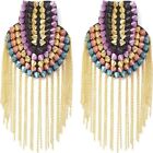 Colorful Rivet Tassel Epaulets  For Men Women Costume Uniform Accessories