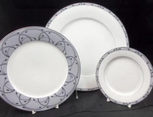 Nikko PERENNIAL GREY Dinner Salad Bread and Butter Plates VERY GOOD CONDITION - Picture 1 of 7
