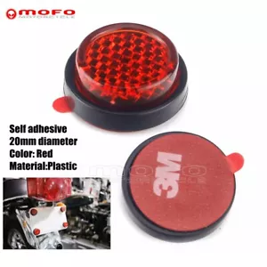 Off Road Street Cruiser Motocicleta Rojo Reflector Número Placa Reflector Stick On - Imagen 1 de 10