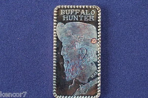 1974 Hamilton Mint Buffalo Hunter Profiles of the West Silver Art Bar P0832 - Picture 1 of 2