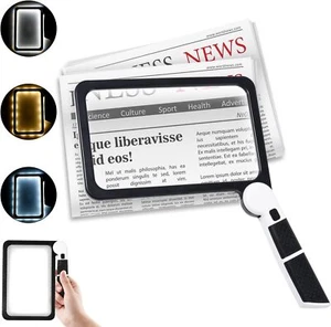 5X Magnifying Glass w/ 48 LED Light Clarity Handheld Seniors Reading Magnifier - Picture 1 of 15
