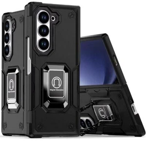 For Samsung Galaxy Z Fold 5 Military Robotic Hybrid Magnetic Case Ring Stand - Picture 1 of 16