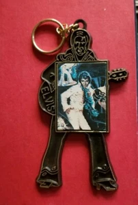 Vintage ELVIS PRESLEY ~ ELVIS SHAPED KEYCHAIN WITH PHOTO ~ 4 3/4 INCHES. - Picture 1 of 1