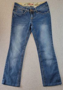 Union Bay Jeans Women's Size 11 Blue Low Rise Bootcut Distressed Whiskers Y2K - Picture 1 of 20